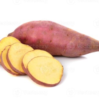 sweet potato on the white background photo