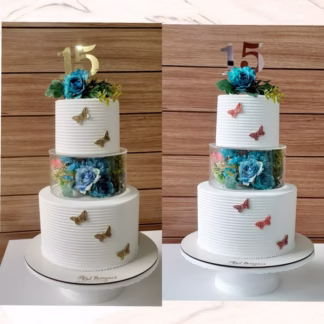 Cake personalizado con cilindro de acrílico